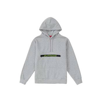 Mikiny Supreme Zip Pouch S Kapucí Šedé | CZ338FM