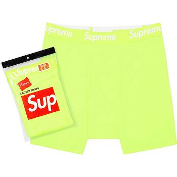 Spodní Prádlo Supreme Hanes® Boxerské Briefs (2 Pack) Zelene | CZ491AP